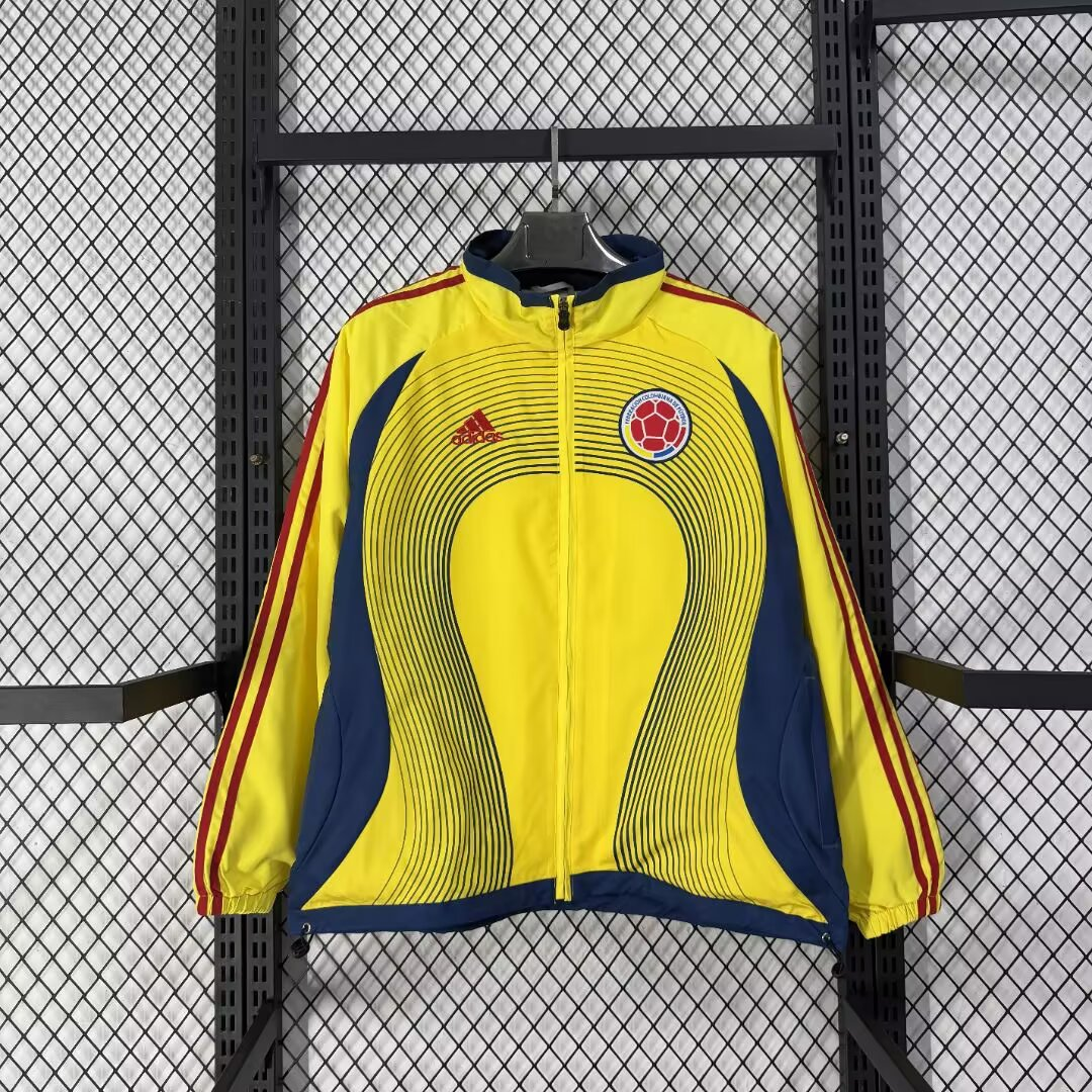 2026 Colombia National Team Windbreaker Yellow Football Shirt