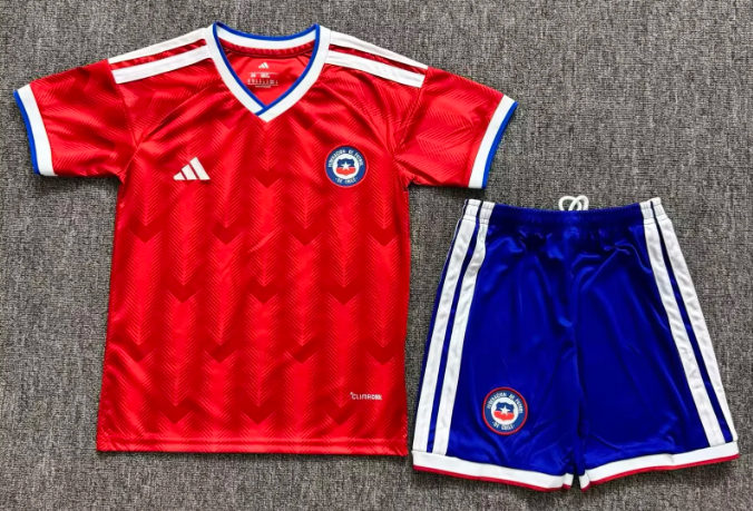 2026 Chile National Team Home Football Jersey Kids Size