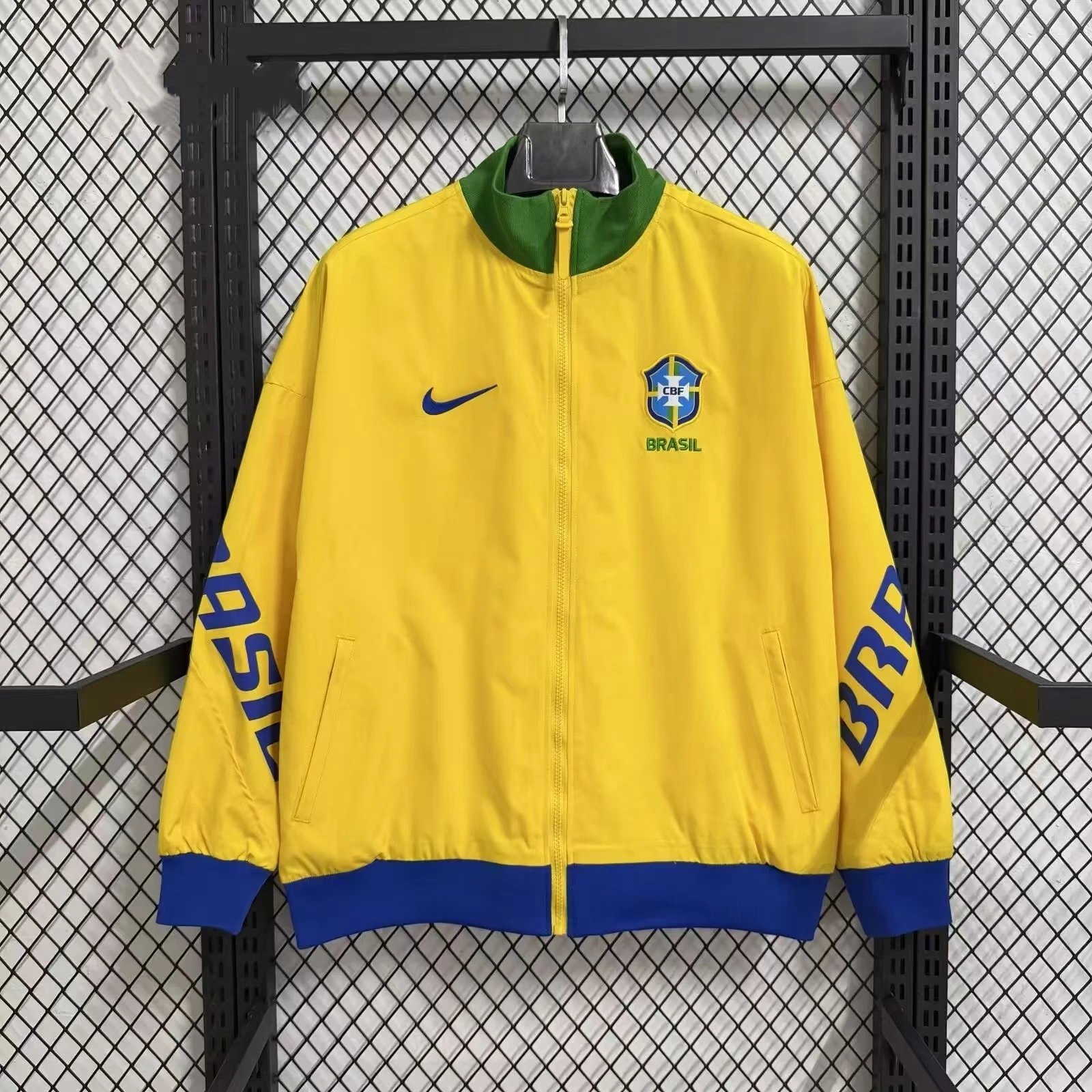 2025/2026 Brazil Windbreaker Yellow Football Jersey