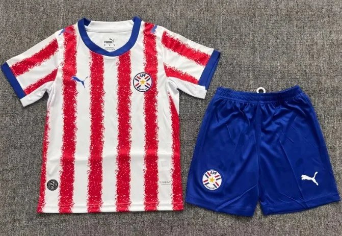 2026 Paraguay National Team Home Football Shirt Kids Size
