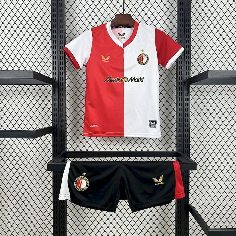 2025/2026 Feyenoord Rotterdam Home Football Shirt1:1 Kids Size