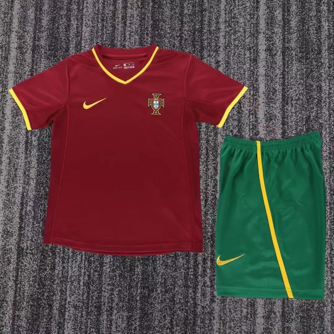 2000 Retro Portugal Home Football Shirt Kids Size