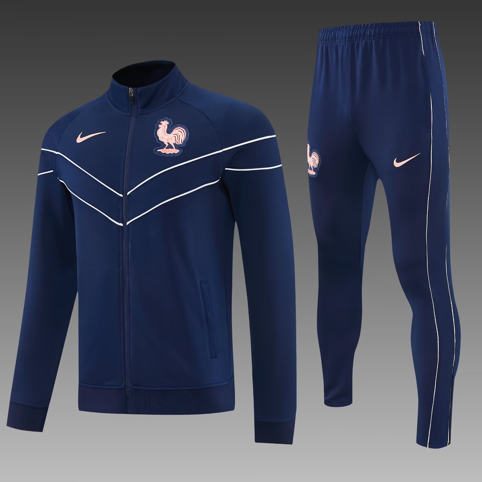 2026 France Full Zip Training Suit Blue Football Shirt