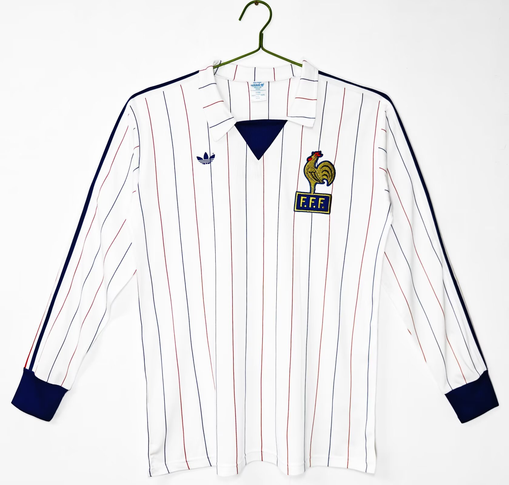 1980 Retro Long Sleeve France Away Football Shirt