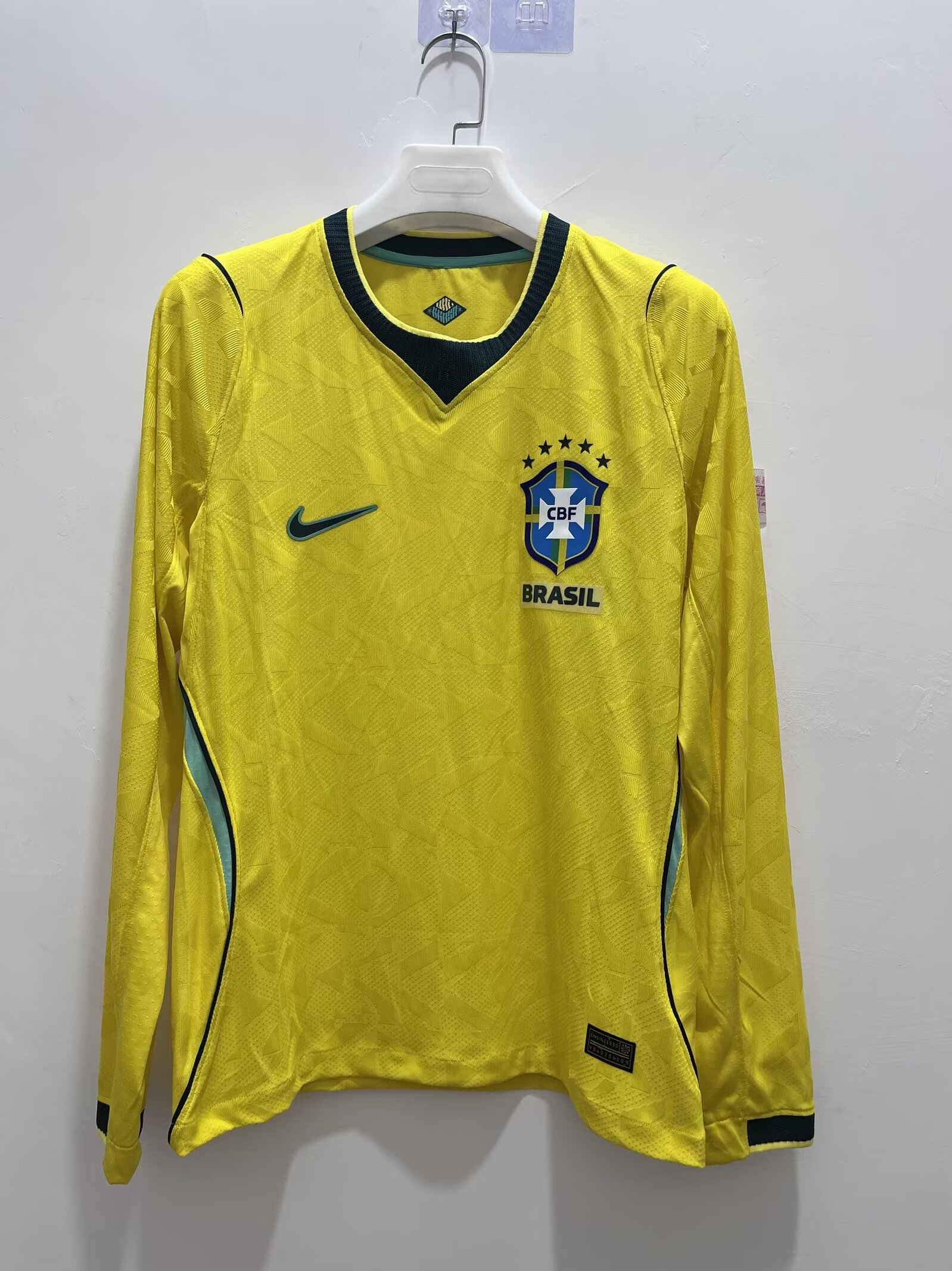 2026 Long Sleeve Brazil National Team Home Soccer Jersey