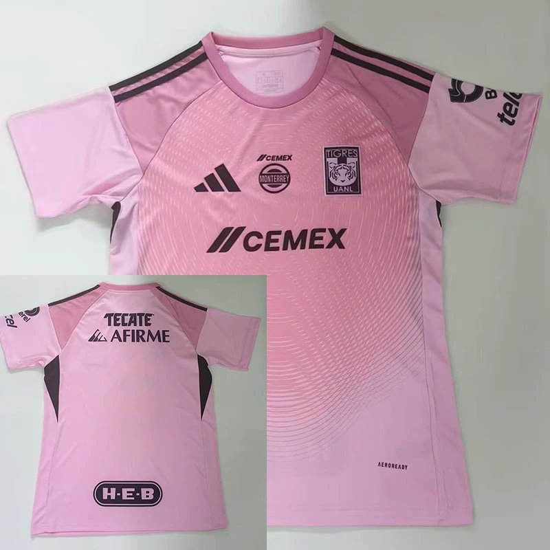 25/26 Tigres Goalkeeper Pink Fans Soccer Jersey