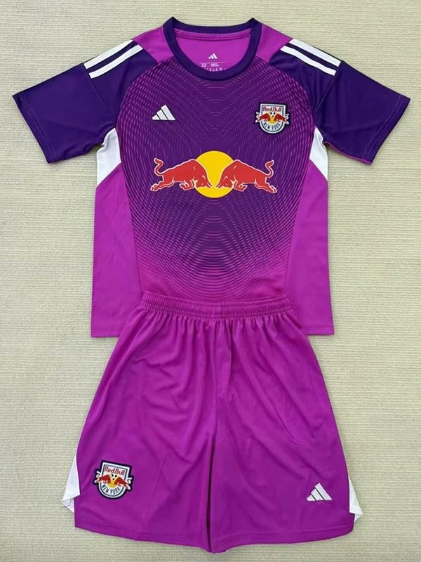 25/26 New York Red Bulls Purple Goalkeeper Kids Soccer Jersey