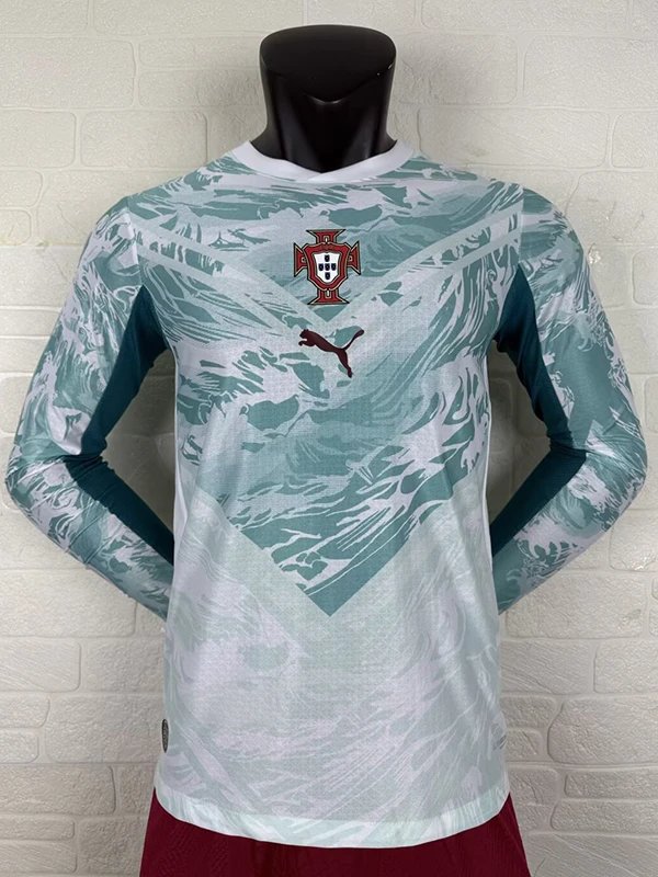 26/27 Portugal Away White Player Version Long Sleeve Soccer Jersey
