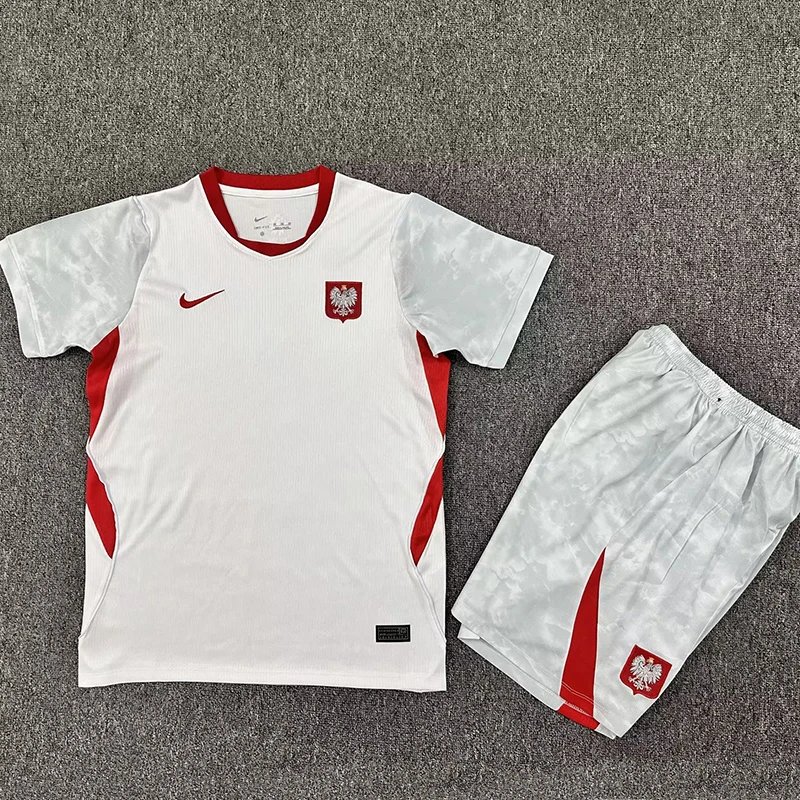 26/27 Poland Home Kids Soccer Jersey