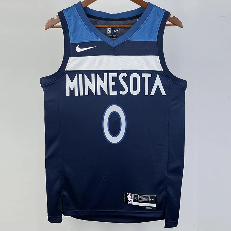 22/23 Timberwolves RUSSELL #0 Blue Top Quality Hot Pressing NBA Jersey
