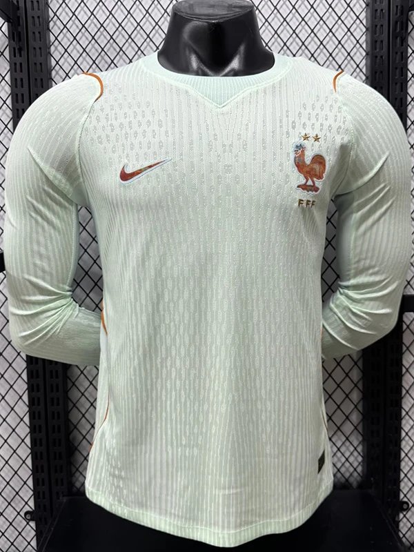 26/27 France Away Long Sleeve Player Version Soccer Jersey(embroidery star刺绣星星)