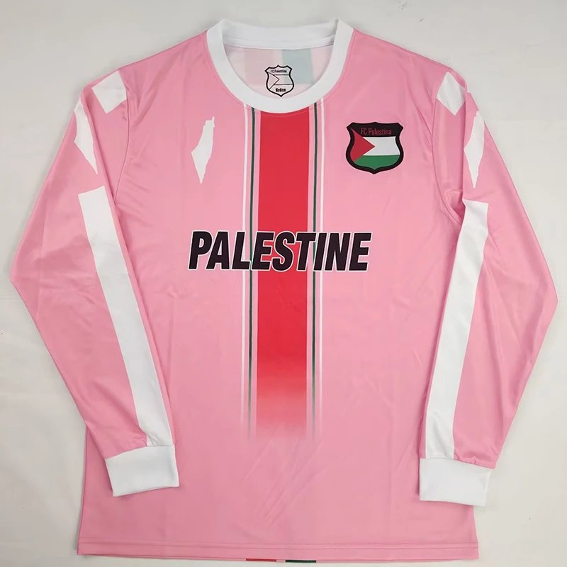25/26 Palestine English Special Edition Pink Long Sleeve Soccer Jersey