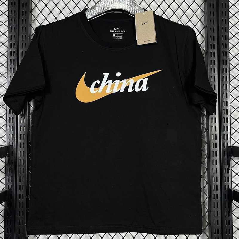 2025 T248 NK China Black Pure Cotton T-shirt