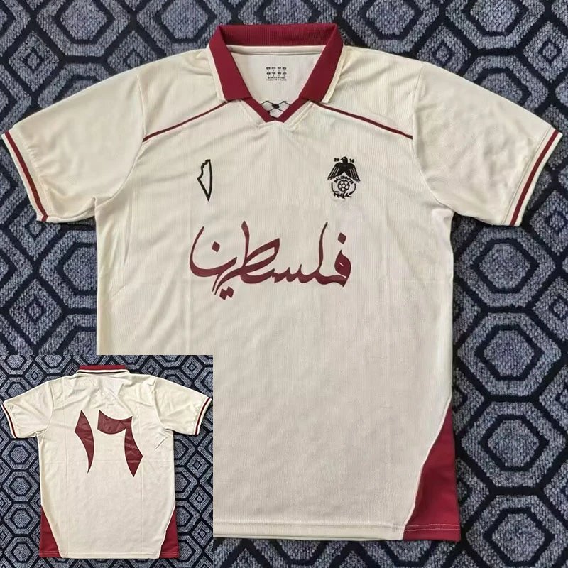 25/26 Palestine Arabic Special Edition Yellow &Red No#17 Fans Soccer Jersey(红领)
